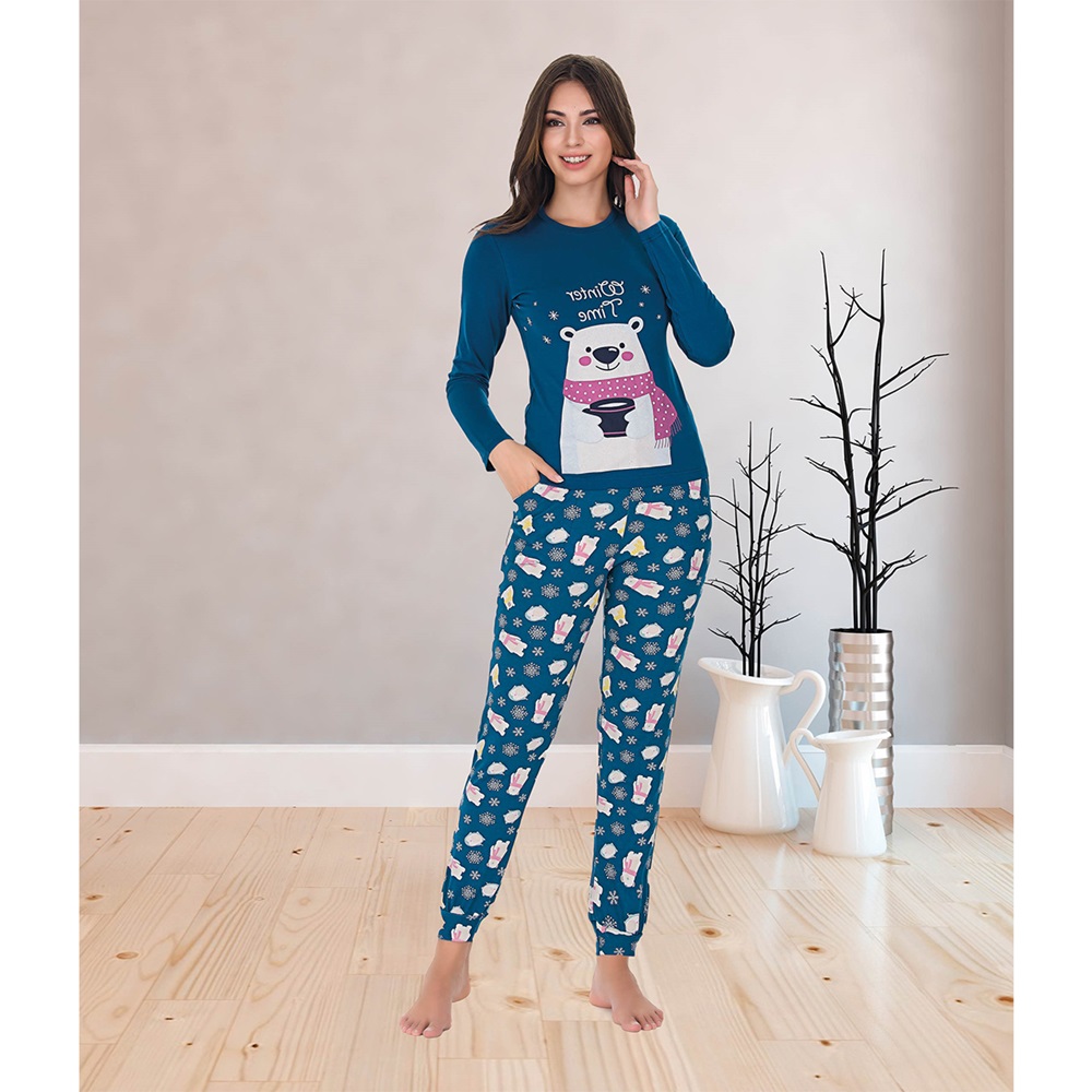 Berland 3308 Bayan Modal U.Kol Pijama Takımı