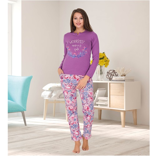 Berland 3311 Bayan Modal U.Kol Pijama Takımı