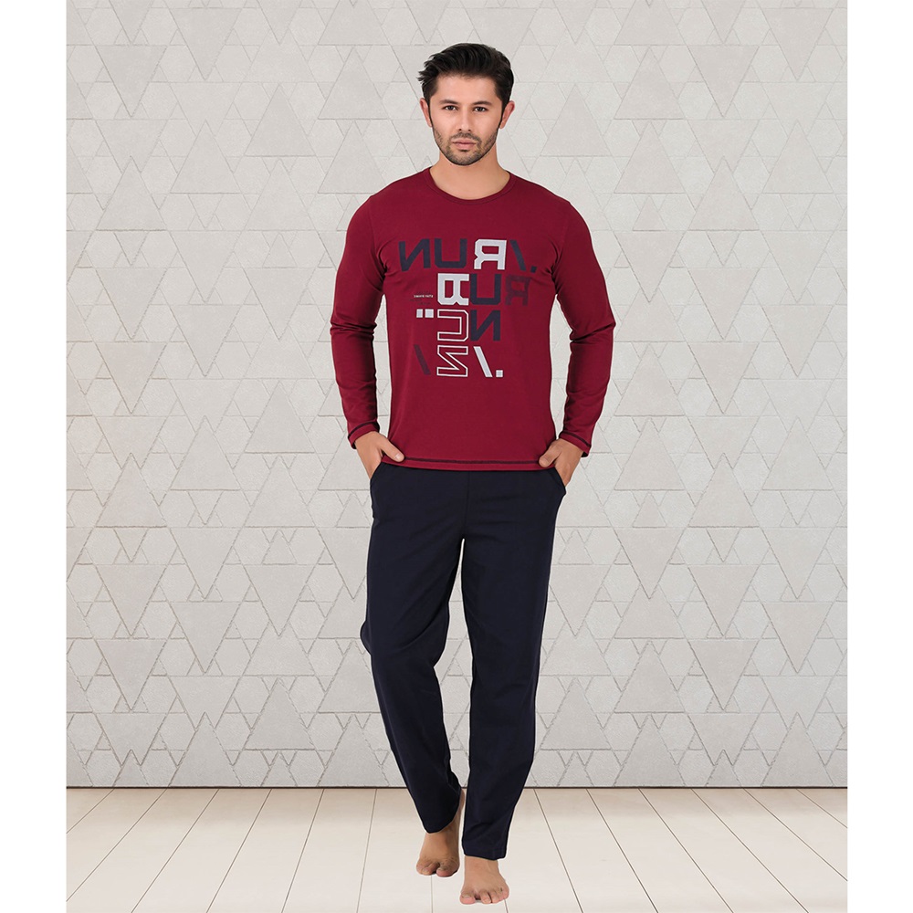 Berland 3856 Erkek Modal Uzun Kol Pijama Takımı
