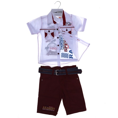 1109 Erkek Çocuk Cepli Gömlek 3lü Takım 1-4 Yaş