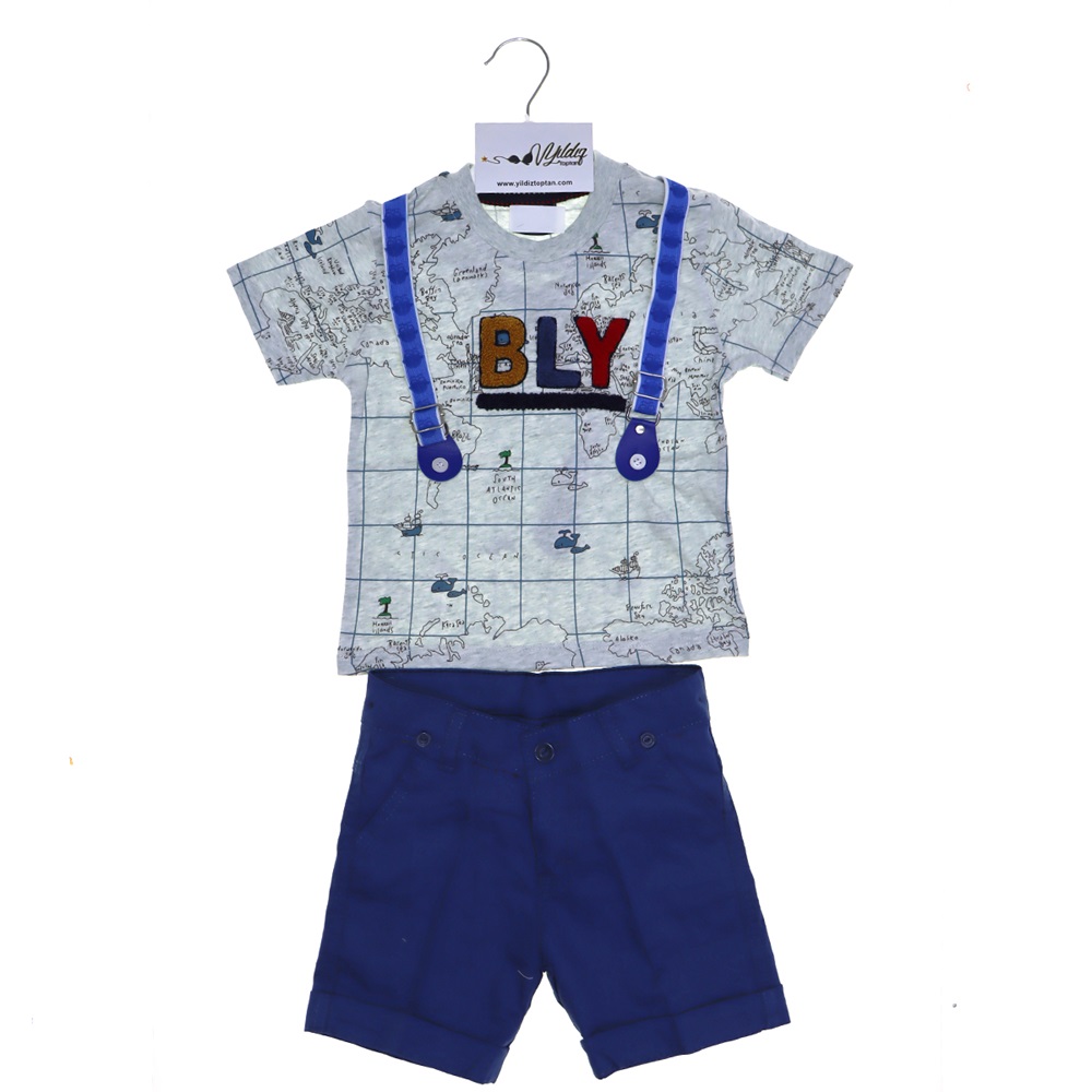 1201 Salopet Askılı Tişörtlü İkili Takım 1-4 Yaş