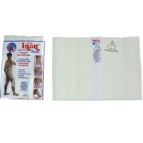 İnan 46 Angora Erkek Giymeli Yün Bel Korsesi- Krem - 7