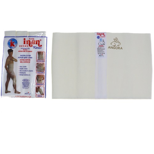 İnan 46 Angora Erkek Battal Giymeli Yün Bel Korsesi - Krem - 8