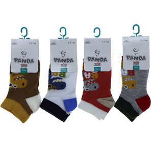 Panda P06 Erkek Bebek Yıkamalı Patik Çorap