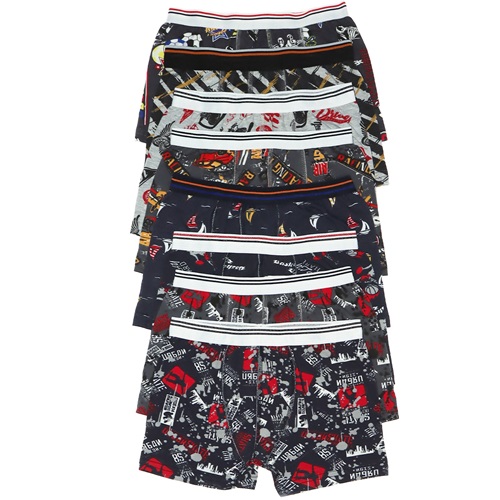 Dondeza 505 Erkek Çocuk Desenli Boxer - Karışık Renk - 3-4 YAŞ