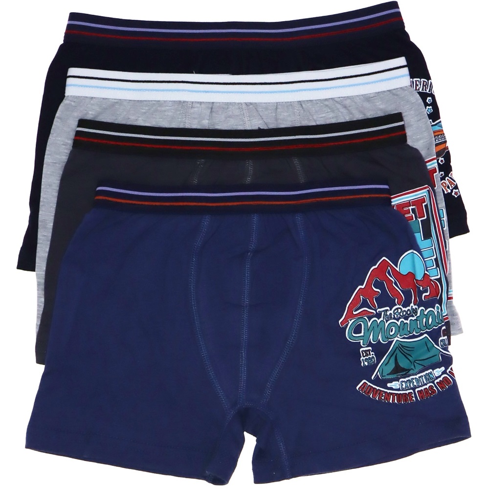 Dondeza 506 Düz Baskılı Erkek Çocuk Boxer - Karışık Renk - 11-12 YAŞ