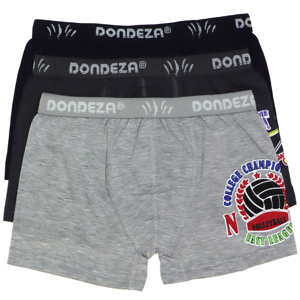 Dondeza 506 Düz Baskılı Erkek Çocuk Boxer - Karışık Renk - 11-12 YAŞ