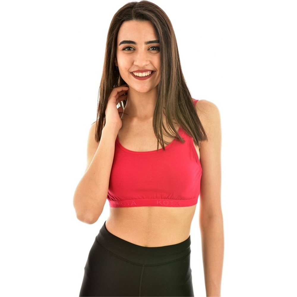 Kota 6053 Bayan Geniş Askı Büstiyer - Bordo