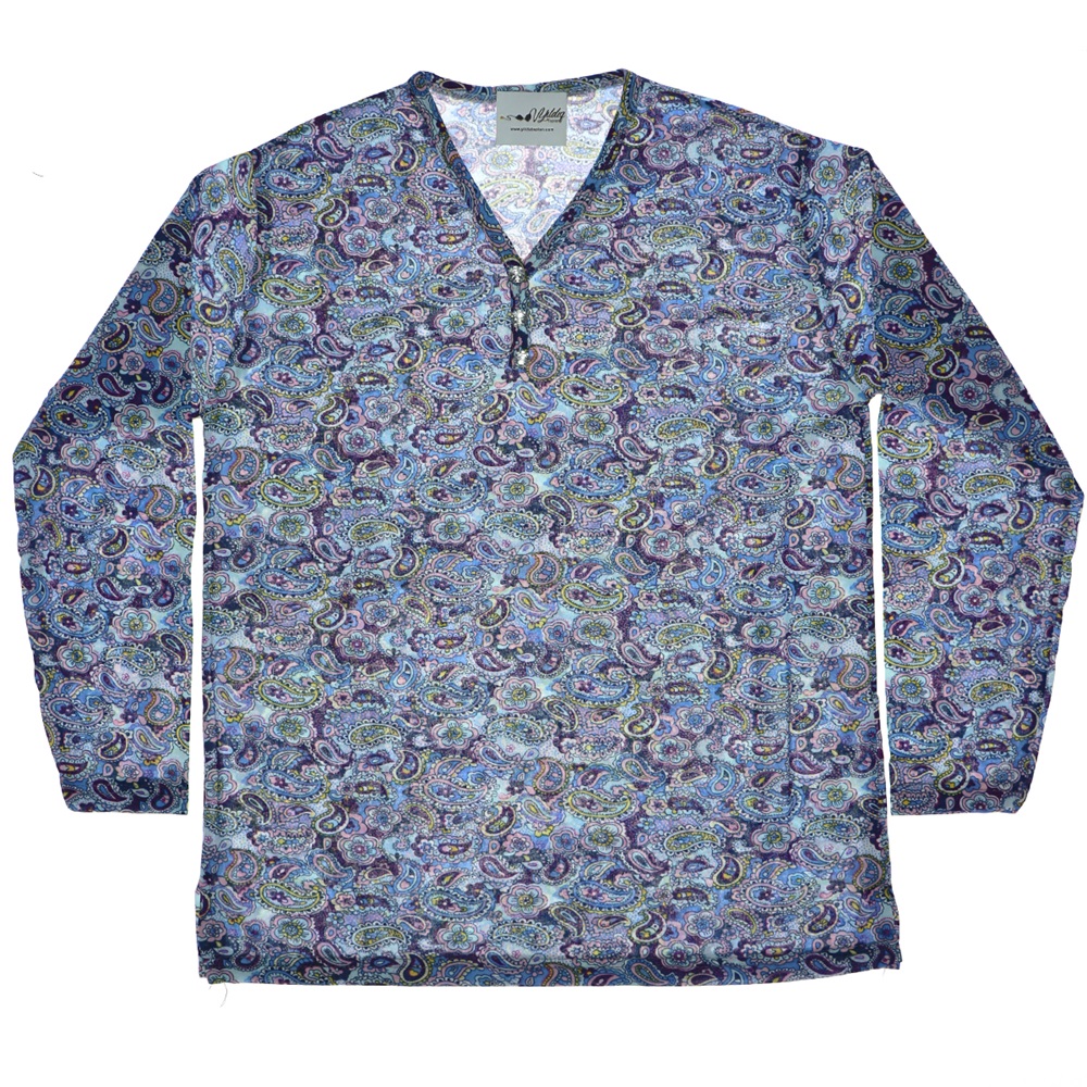 Bayan Baskılı 3 Düğmeli V Yaka Anne Badisi - Karışık Renk - L-XL-2XL-3XL