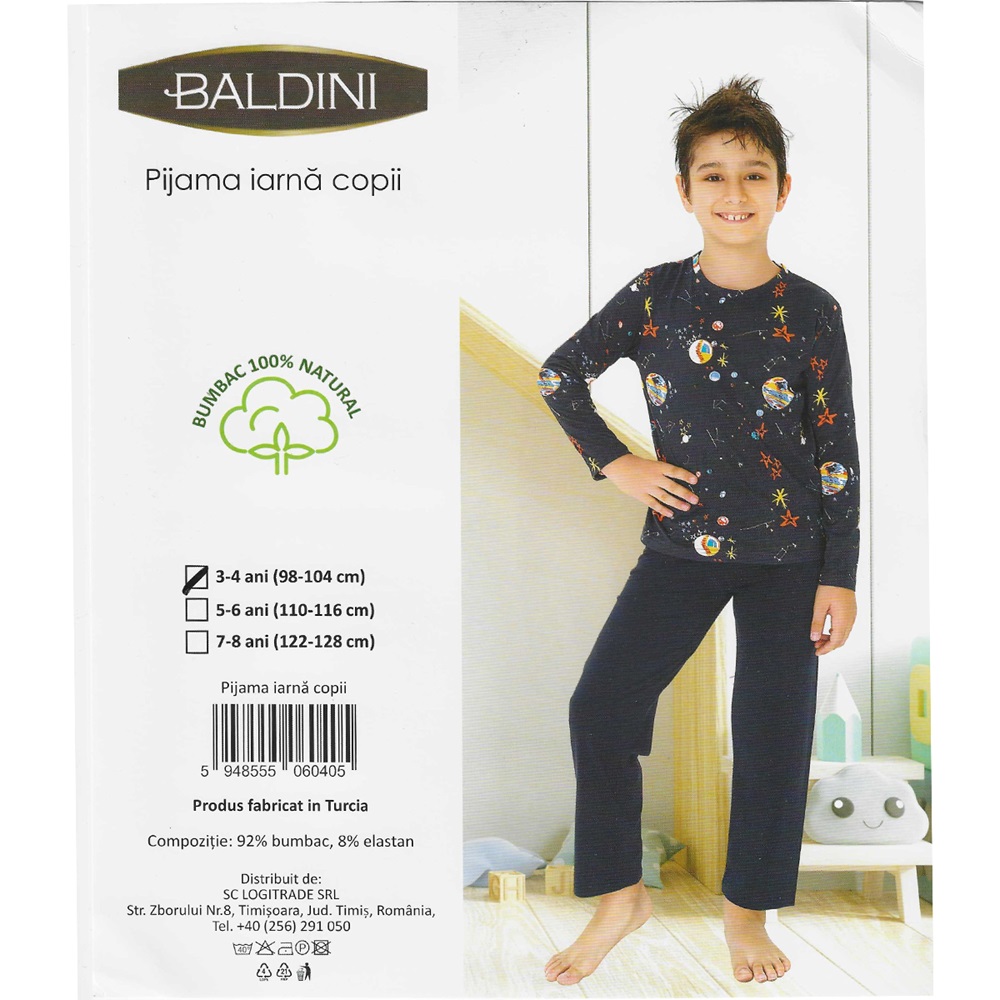 Baldını Çocuk Penye Pijama Takımı