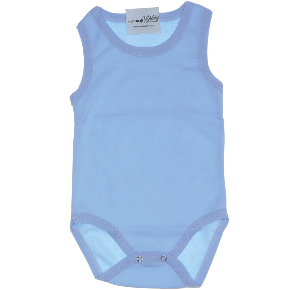 201 Bebe Düz Askılı Çıtçıtlı Badi 3-6-9 Ay