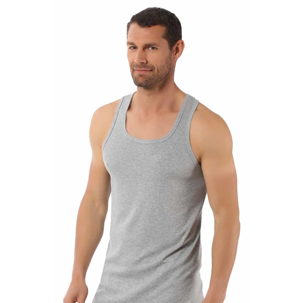 Mevsim 34305 Renkli Erkek Atlet - Gri - 6