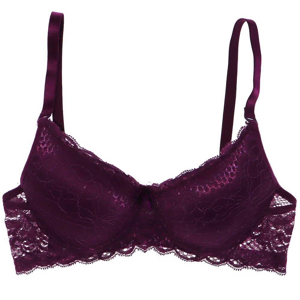 Billiza 1015 Bayan Dantelli Destekli Sütyen - Mürdüm - 75-80-85-90