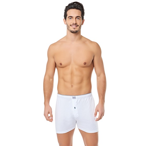 Tutku 0117 Battal Erkek Penye Düz Boxer - Lacivert - XXL