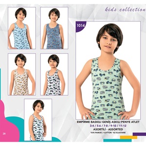 Kota 1014 Erkek Çocuk Baskılı Atlet (6 Lı)