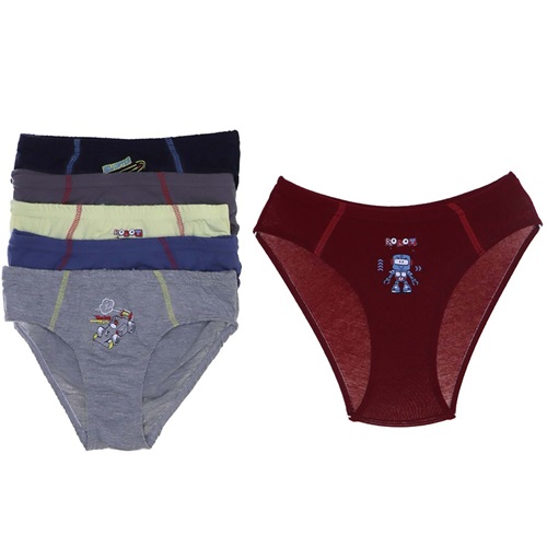 Kota 1019 Erkek Çocuk Parça Baskılı Erkek Slip Külot - Karışık Renk - 5-6 YAŞ