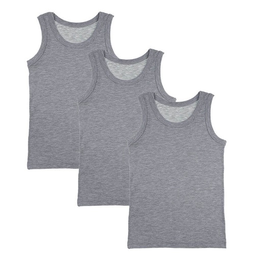 Mevsim 38303 Çocuk Renkli Penye Atlet - Gri - 5