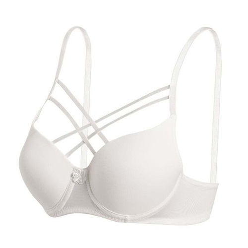 Ebru 1160 Bayan Slikonlu Destekli Mikro Tulumlu Çapraz Sütyen - Ekru - 75-80-85-90