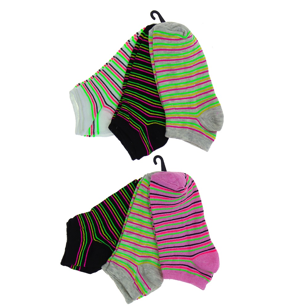 XGri Polo B-7 Bayan Desenli Likralı 3 Lü Patik Çorap