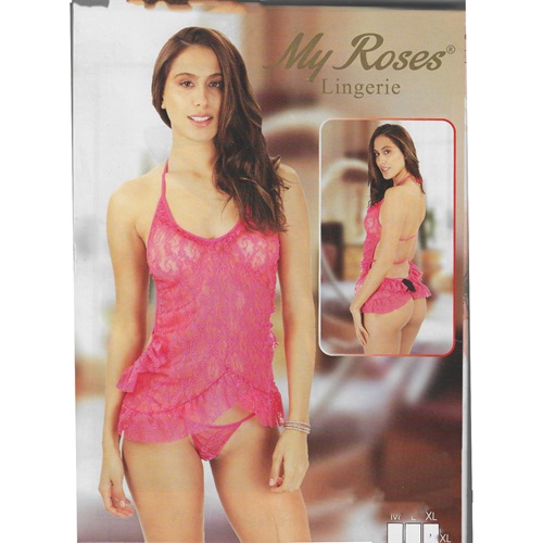 My Roses 8098 Tül Fantezi Gecelik