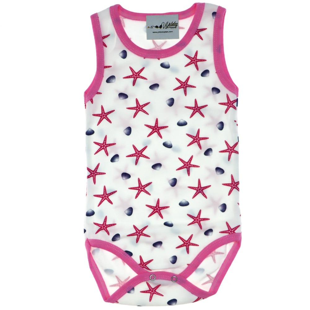 202 Yıldız Desenli Penye Askılı Çıtçıtlı Badi 1-1,5-2 Yaş