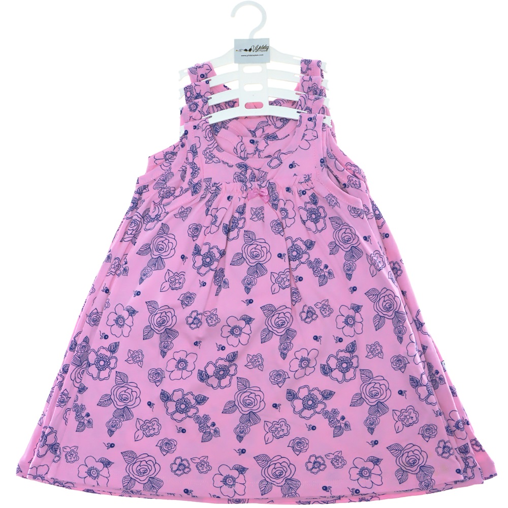 2508 Empirme Çiçek Desenli Kız Çocuk Fistan 2-5 Yaş