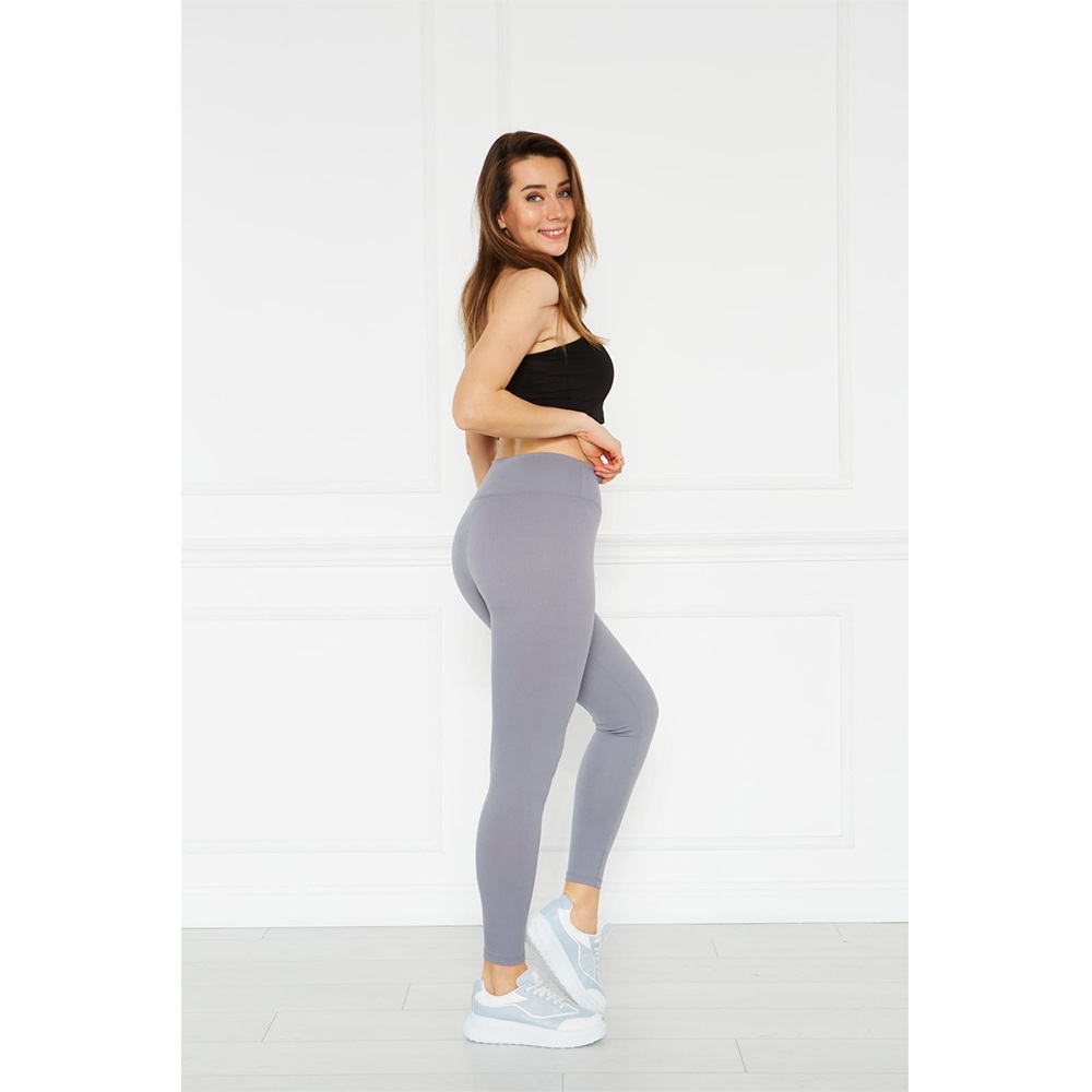 Vogsign 4073 Bayan Sporcu Tayt - Füme - XL