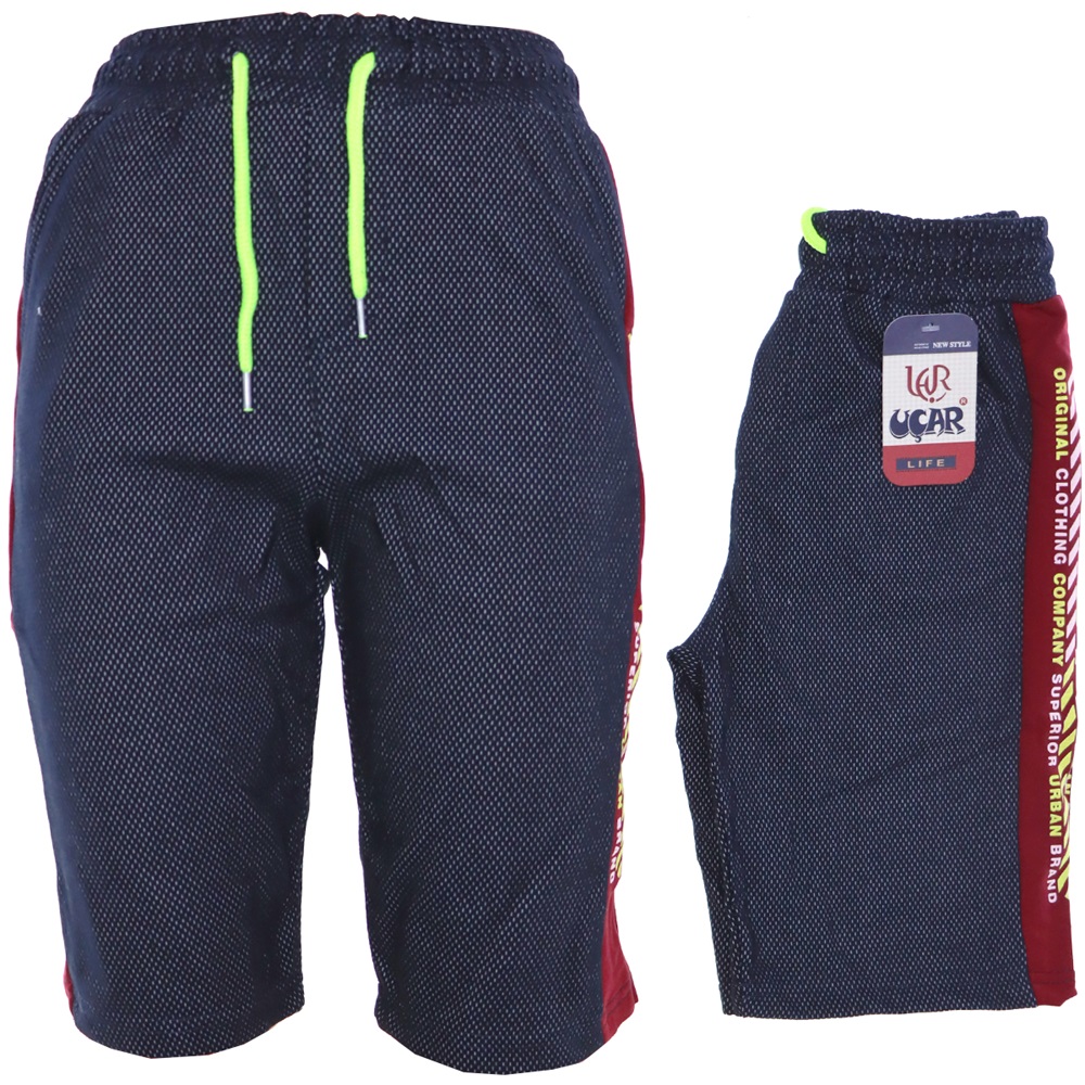 544-2 Kompakt Petek Desen Yanlar Garnili Erkek Çocuk Kapri 9-12 Yaş