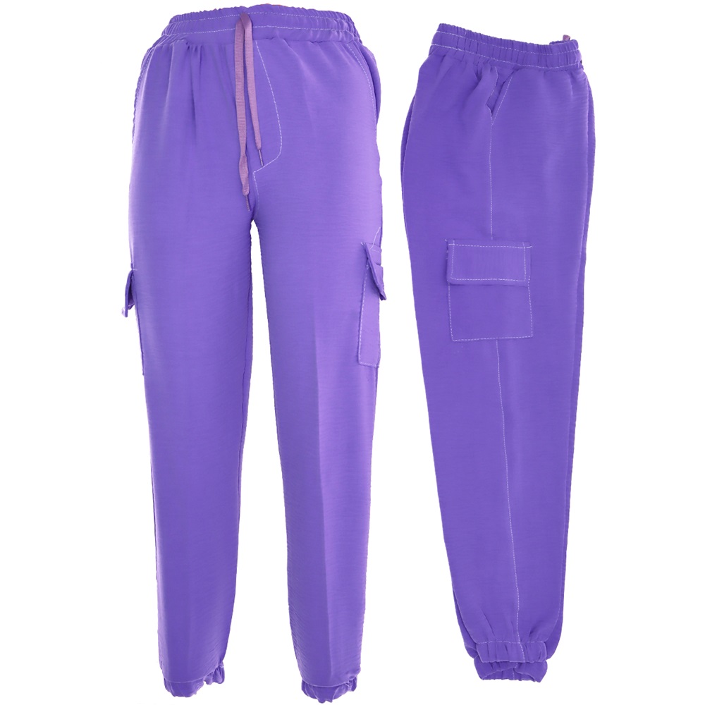 1006 Ayrobin Kız Çocuk Kargo Cep Pantolon 5-8 Yaş