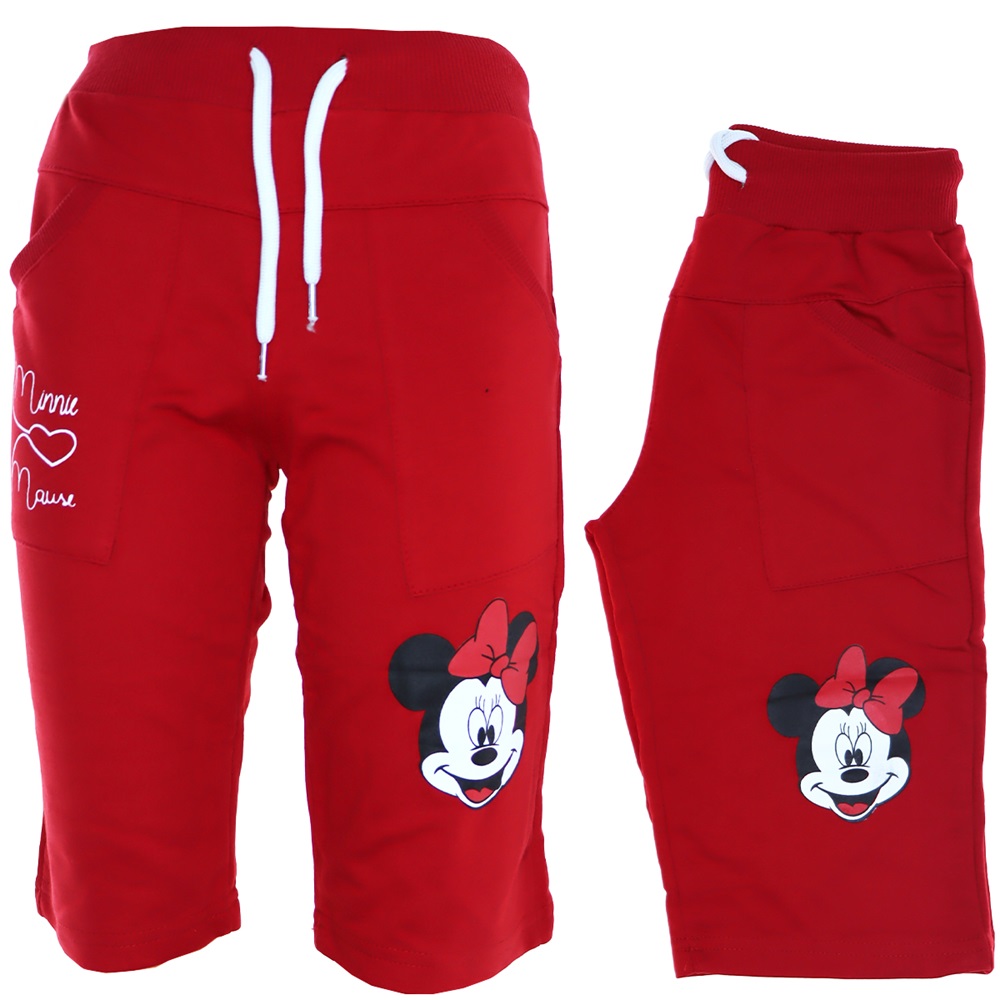 211 Kompak Mickey Mouse Baskılı Kız Kapri 13-16 Yaş