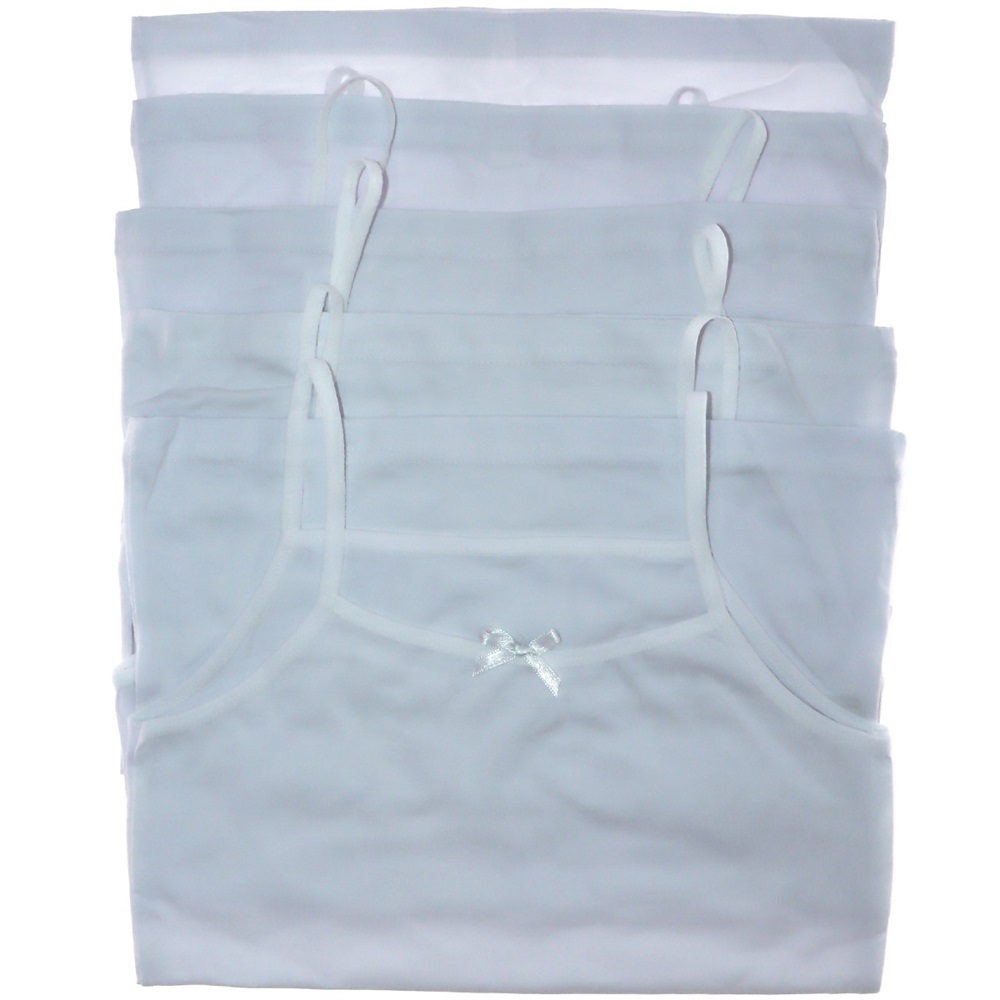 Kota 3411 Kız Çocuk Renkli Düz Atlet - Beyaz - 11-12 YAŞ