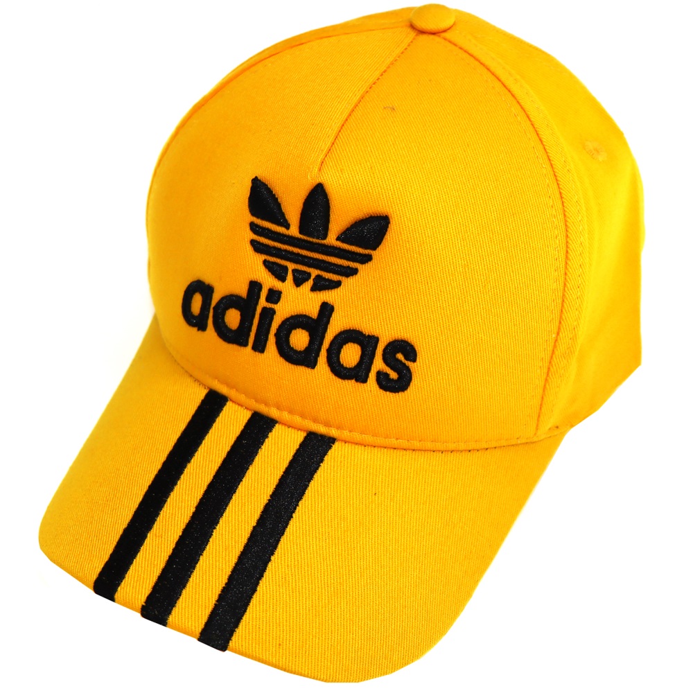 Çizgili Adidas İşlemeli Erkek Şapka