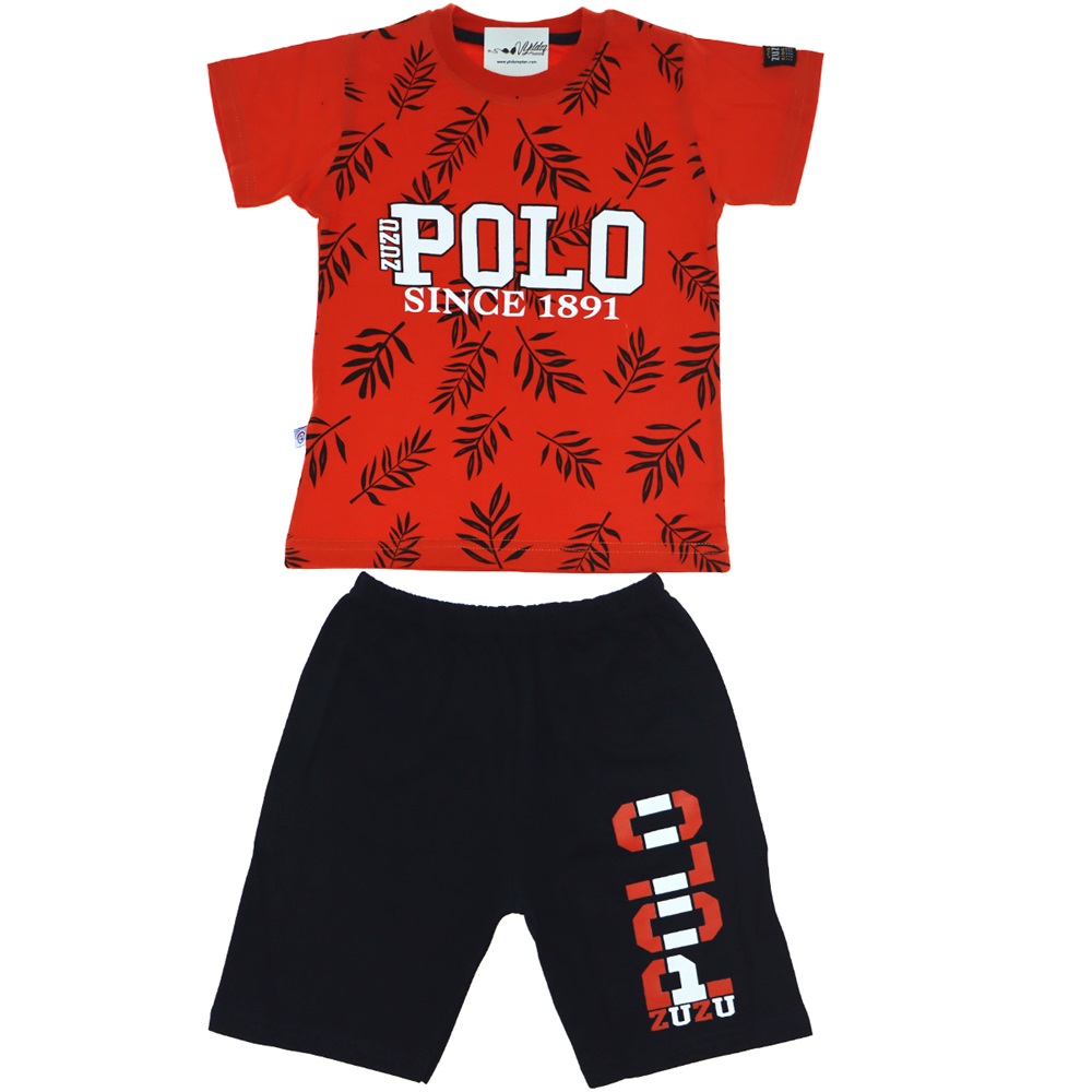 5029 Zuzu Polo Penye Baskılı Kapri 2 li Takım 1-4 Yaş