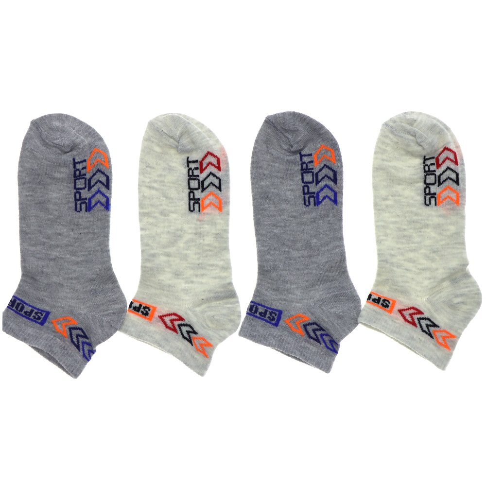 XGri Polo Ç-3 Erkek Çocuk Desenli Likralı Patik Çorap