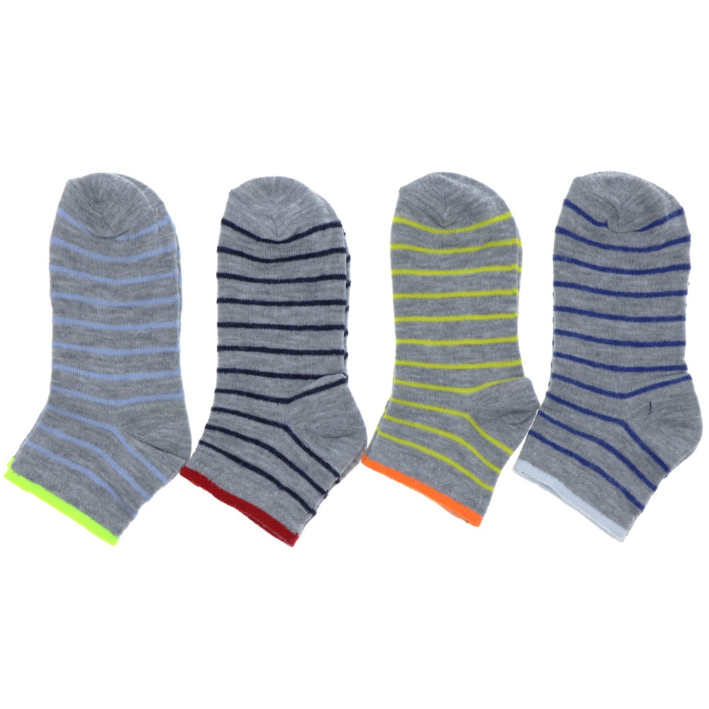 XGri Polo Ç-3 Erkek Çocuk Desenli Likralı Patik Çorap