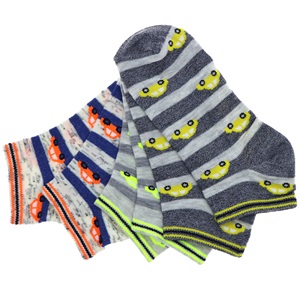 XGri Polo Ç-3 Erkek Çocuk Desenli Likralı Patik Çorap