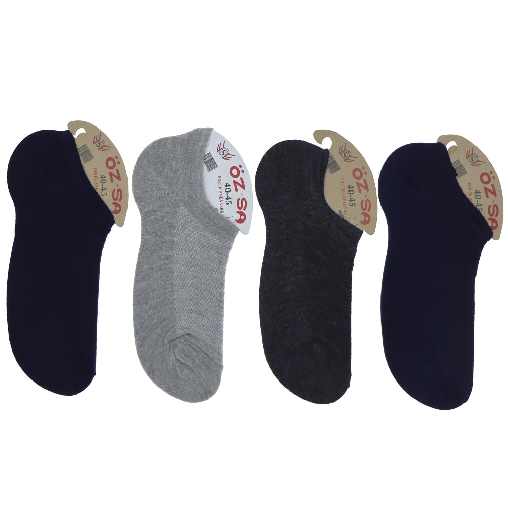 Özsa 2004 Erkek Likralı Sneakers Çorap - Karışık Renk - ASORTİ