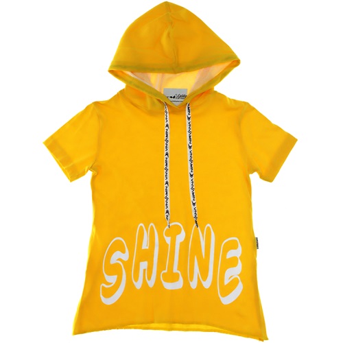 491 Shıne Baskılı Likralı Süprem Kapşonlu Kız Sweat 13-16 Yaş