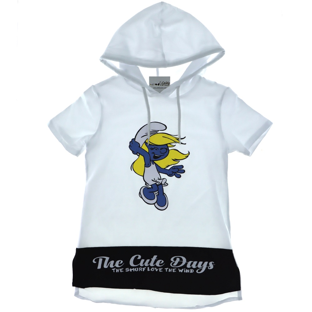 487 Şirine Baskılı Likralı Süprem Kapşonlu Kız Sweatshirt 13-16 Yaş