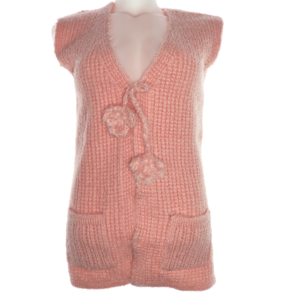 Elif Likralı Yumoş Simli Cepli Anne Yeleği - Karışık Renk - STANDART