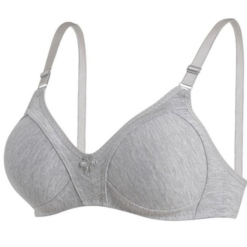 1001 Bayan Battal Toparlayıcı Penye Sütyen - Gri - 110