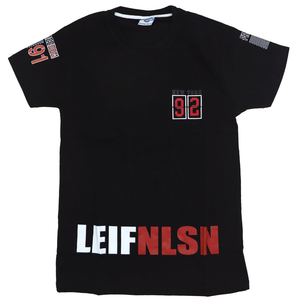 4268 Club Leıfnlsn 92 Baskılı Likralı Penye Erkek Tshirt Tişört 12-16 Yaş