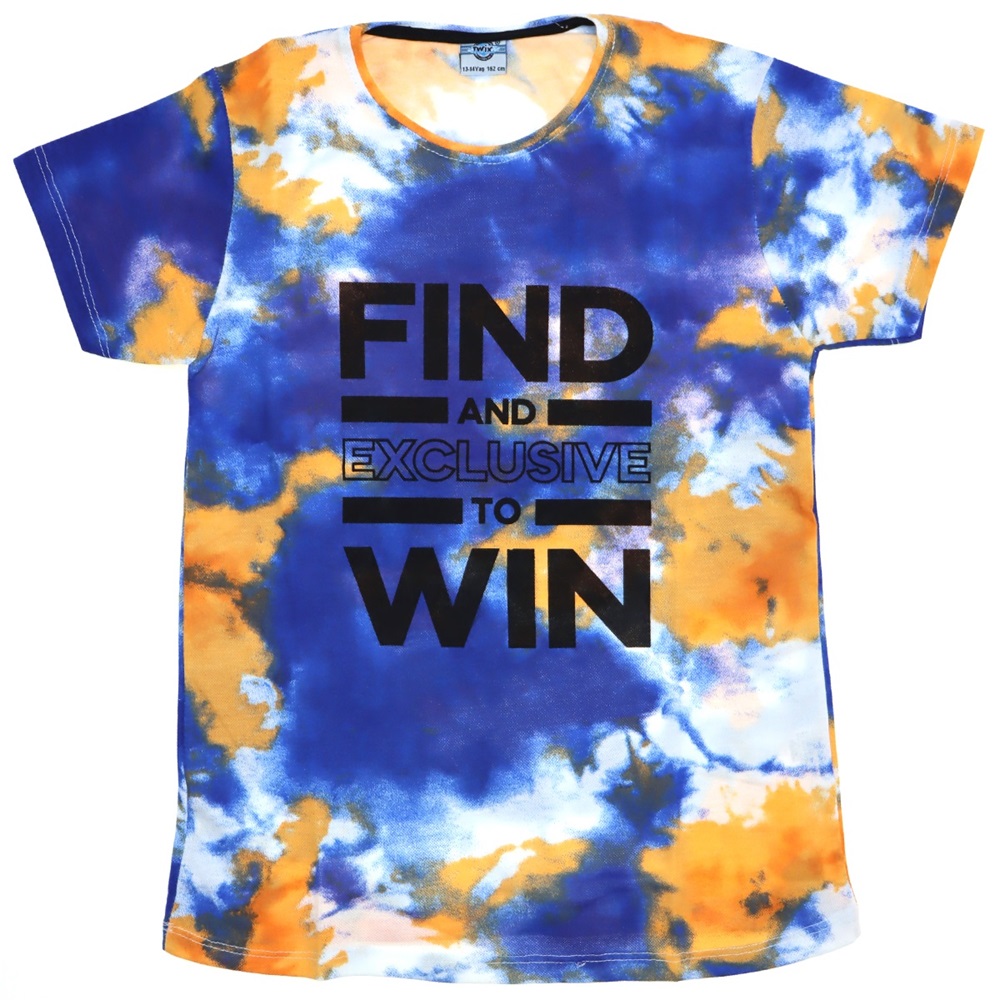 8440 No Way Baskılı Batık Desen Çocuk Tshirt Tişört 13-16 Yaş