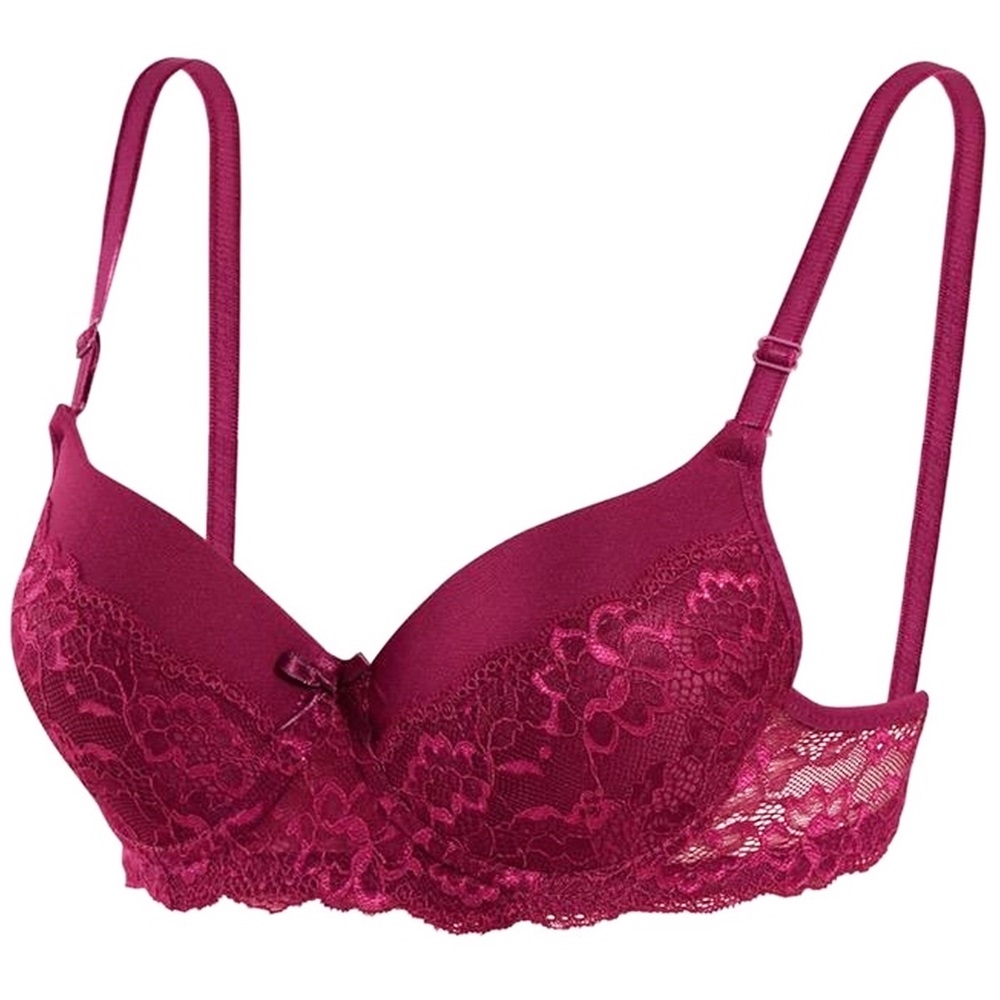 1159 Bayan Silikonlu Dolu Destekli Yarı Dantel Sütyen 75-95