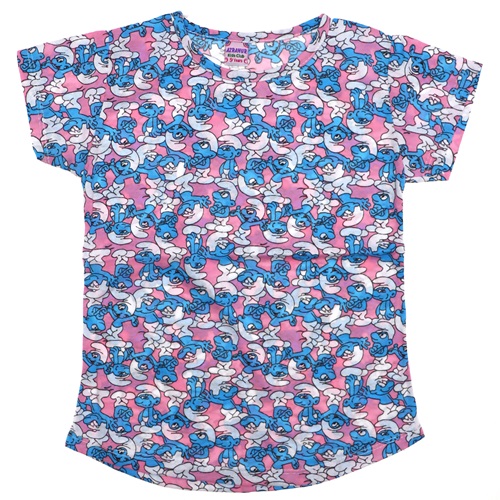 Şirin Baskılı Kız Çocuk Tshirt Tişört 2-9 Yaş