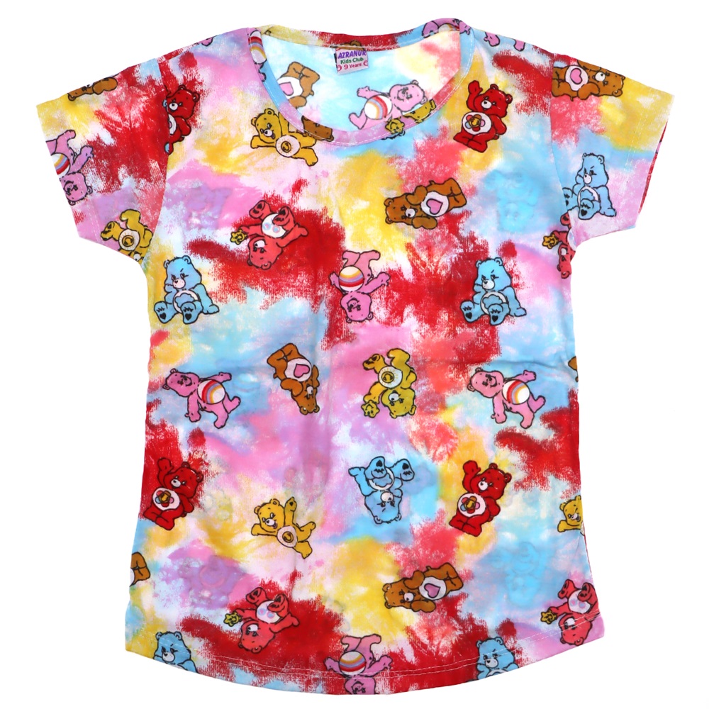 Ayı Baskılı Kız Çocuk Tshirt Tişört 2-9 Yaş