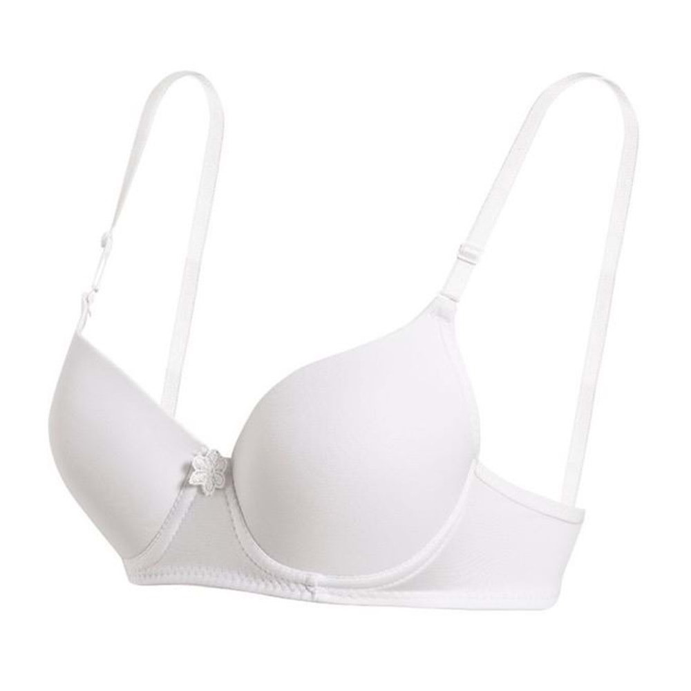 1105 Silikonlu Boş Mikro Tulumlu Desteksiz Sütyen - Beyaz - 75-80-85-90-95