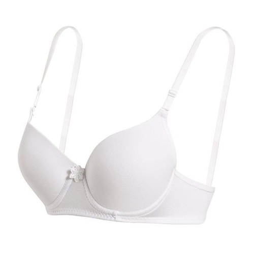 1105 Silikonlu Boş Mikro Tulumlu Desteksiz Sütyen - Beyaz - 75-80-85-90-95