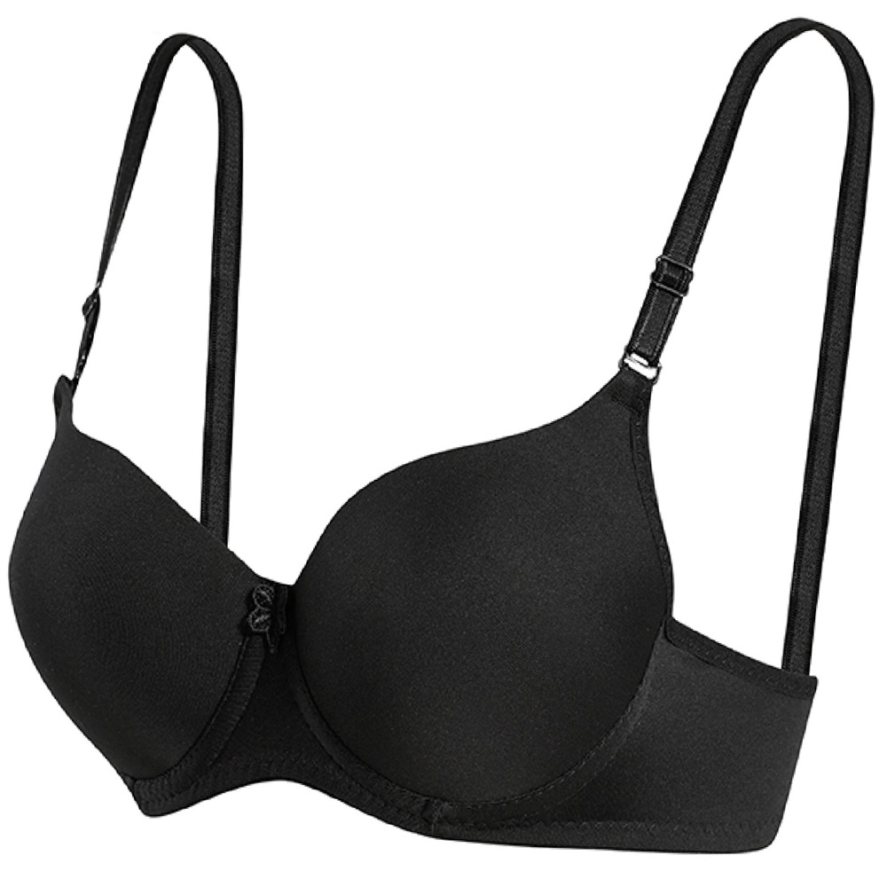 1105 Slikonlu Boş Mikro Tulumlu Desteksiz Sütyen - Siyah