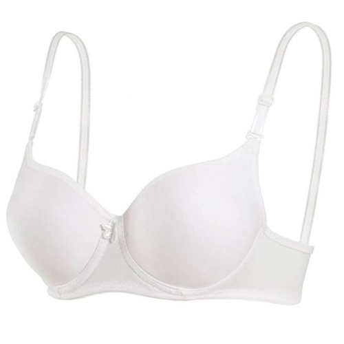 1101 Slikonlu Boş Düz Desteksiz Sütyen - Beyaz - 75-80-85-90-95